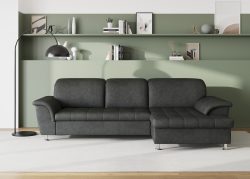 DOMO collection Ecksofa »Franzi«, wahlweise mit Bettfunktion, Bettkasten und Kopfteilverstellung, frei im Raum stellbar