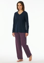 Schiesser - Uncover by  Pyjama UNCOVER Nightwear, für Damen, Dunkelblau, Größe 46
