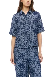 s.Oliver Druckbluse Kurzarm Sommerhemd mit grafischem Muster / kurz