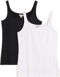 bonprix Tanktop Packung, 2 tlg. taillierte Passform, mit Carré-Ausschnitt