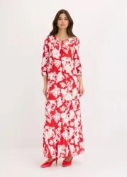 bonprix Maxikleid für Frühling und Sommer, aus Viskose, ausgestellte Passform