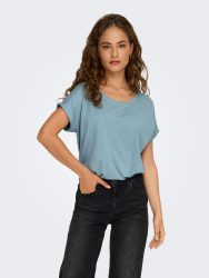 Only - T-Shirt, für Damen, Hellblau, Größe S