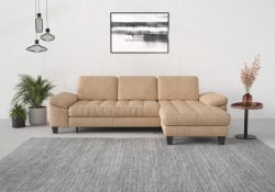 sit&more Ecksofa, Recamiere, mit oder ohne Bettfunktion, Bettkasten, Füsse wengefarben