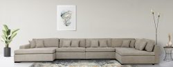 Guido Maria Kretschmer Home&Living Wohnlandschaft »Skara«, (5 St.), Lounge-Sofa mit Federkern-Polsterung, in vielen Bezugsvarianten, auch recycelt