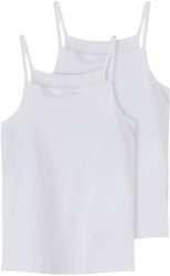 Name It - Duopack, T-Shirts, ärmellos, Duopack ärmellose T-Shirts, 134-140, Weiss