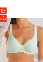 petite fleur T-Shirt-BH Packung, mit Bügel, Baumwoll-Qualität – auch ideal für grosse Grössen
