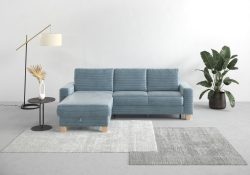 Home affaire Ecksofa »Summer«, mit Recamiere, mit oder ohne Bettfunktion und Bettkasten, Cord-Bezug