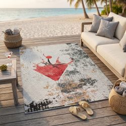 Sansibar Teppich »Rantum Beach SA-027«, rechteckig, Flachgewebe, modernes Design, In- und Outdoor geeignet