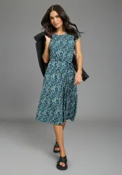 Laura Scott Sommerkleid knieumspielende Länge, aus Jersey-Material, gemustert