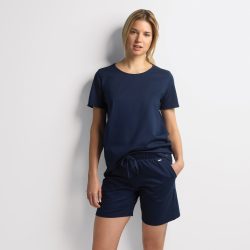 ISA - Shirt kurzarm, für Damen, Dunkelblau, Größe XL