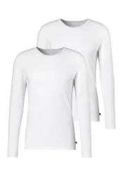 H.I.S Langarmshirt Packung, 2er-Pack, Doppelpack Unterziehshirt aus Baumwoll-Mix