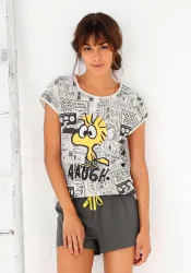 Peanuts Shorty Set, 2 tlg. mit Woodstock-Comicprint