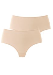 LASCANA High-Waist-String 2er-Pack, aus weicher und hoch elastischer Microfaser