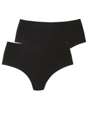 LASCANA High-Waist-String 2er-Pack, aus weicher und hoch elastischer Microfaser