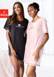 Vivance Dreams by Lascana Sleepshirt Packung, im Doppelpack mit Karomuster