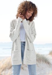 Vivance Strickjacke Set, mit Schal, aus kuscheliger Strickqualität, Cardigan