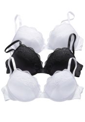 petite fleur Push-up-BH Packung, 3 Stück, mit Bügel & herausnehmbaren Kissen