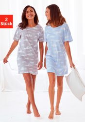 Vivance Dreams by Lascana Sleepshirt Packung, mit Wolkenmotiv