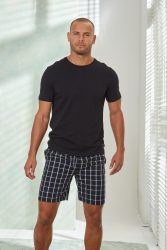 AUTHENTIC LE JOGGER Shorty, mit karierter Webhose