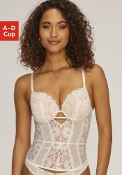 JETTE Corsage mit Push-up-Kissen und abnehmbare Strapse, sexy Dessous, Reizwäsche