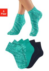 H.I.S Kurzsocken Packung, 6 Paar tlg. unifarben und meliert in einer Packung
