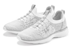 LASCANA Sneaker »Slipper, Halbschuh,«, bequem zum Reinschlüpfen mit elastischen Schnürbändern Unisex VEGAN