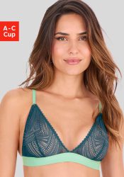 s.Oliver Bralette-BH »Clemence«, ohne Bügel aus graphischer Spitze in transparenter Optik, Dessous