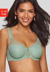 Nuance by Lascana Minimizer-BH mit Bügel und transparenten Netzeinsätzen – ideal für grosse Grössen