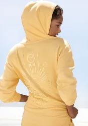 Buffalo Hoodie, Kapuzensweatshirt mit grossem Rückenprint- mit Glanz-Effekt, Loungewear