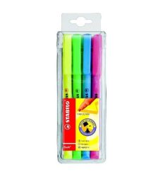 STABILO Flash Pack Marker 4 Stück(e) Blau, Grün, Pink, Gelb Meißel