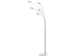 Stehlampe LED DOUBLE SQUARE 195cm 5W silberfarben