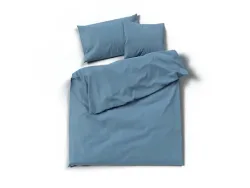 Lotus Bettwaren - Lotus Bettwäsche Satin uni, Satin Uni Bettwäsche, 65 x 65 cm, Blau