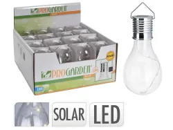 Solarlampe LED CAROLE 7cm x 17cm weiss