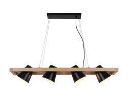 Hängelampe BIBO 100x100cm 4x40W schwarz