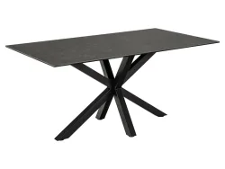 mutoni - Esstisch Triple-X Glas 160, One Size, Schwarz