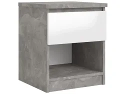 Nachttisch NAIA 1 Schublade 40.4x40x49.5cm beton glitzernd