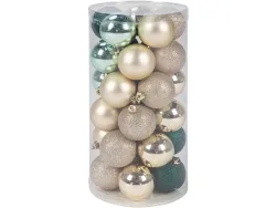 Set 30 Weihnachtskugeln HOLY Ø6cm goldfarben