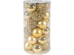 Set 30 Weihnachtskugeln HOLY Ø6cm goldfarben