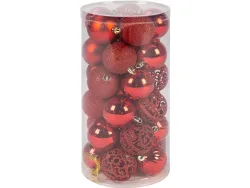 Set 30 Weihnachtskugeln HOLY Ø6cm rot