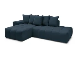 Ecksofa BOBOCHIC MONT-BLANC Stoff chiniert dunkelblau
