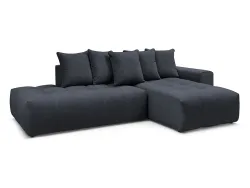 Ecksofa BOBOCHIC MONT-BLANC Samt dunkelblau