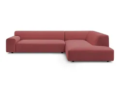 Ecksofa BOBOCHIC LAVENA Samt rot
