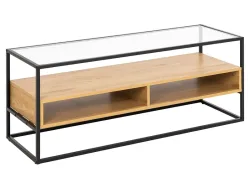 mutoni - TV-Möbel Randall Glas transparent natur 120, One Size