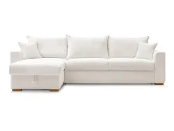 Ecksofa BOBOCHIC AUGUSTIN Boucle-Stoff weiss