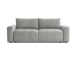 3er Sofa BOBOCHIC ARSENE Samt hellgrau