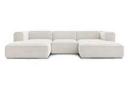 Wohnlandschaft BOBOCHIC ZEPHYR Stoff mit Textur weiss