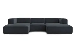 Wohnlandschaft BOBOCHIC ZEPHYR Stoff mit Textur dunkelblau