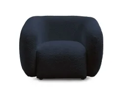 Sessel BOBOCHIC CELINE Boucle-Stoff dunkelblau