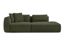 3er Sofa BOBOCHIC LEOPOLD Stoff chiniert dunkelgrün