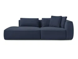 3er Sofa BOBOCHIC LEOPOLD Stoff chiniert dunkelblau